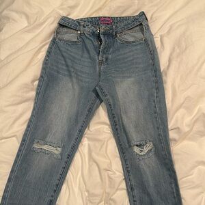 Edkited jeans with side cut outs
